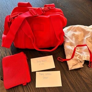 Dagne Dover Landon Carryall Tote in Poppy - SMALL